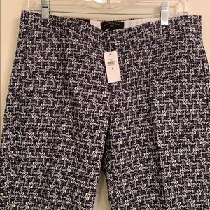 NWT Banana Republic Avery Navy and White Pants